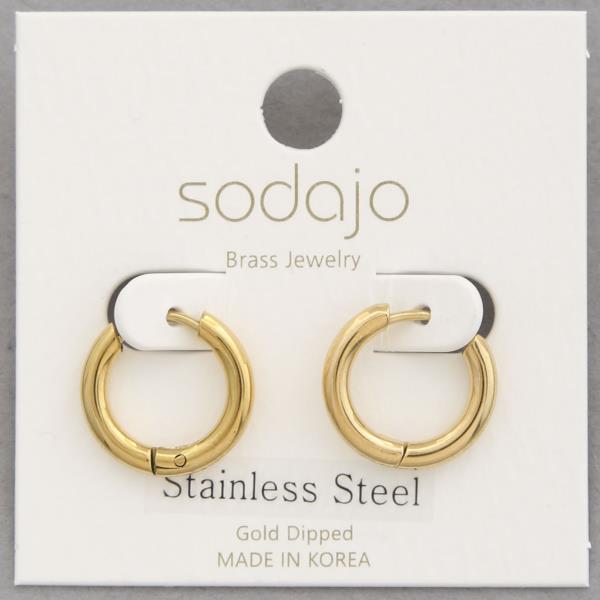 SODAJO MINI STAINLESS STEEL HOOP EARRING