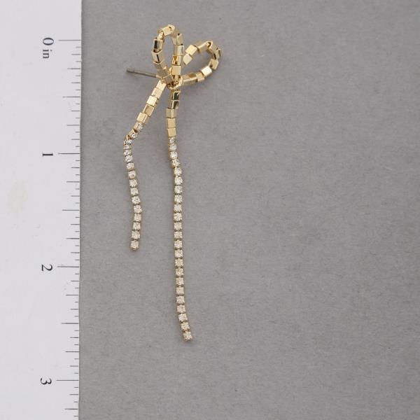 SODAJO BOW BEADED GOLD DIPPED EARRING