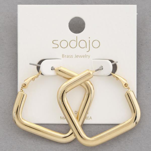 SODAJO SQUARE GOLD DIPPED EARRING