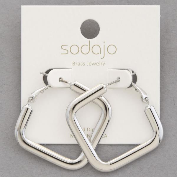 SODAJO SQUARE GOLD DIPPED EARRING