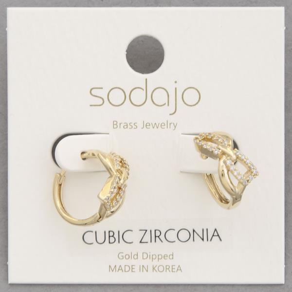 SODAJO CZ GOLD DIPPED EARRING