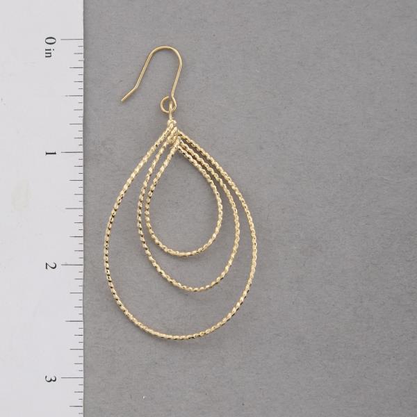 SODAJO TEARDROP GOLD DIPPED DANGLE EARRING