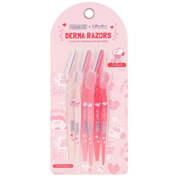 CELAVI PEANUTS 6PC DERMA RAZORS 2 SIZES SET