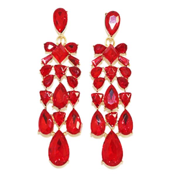 TEARDROP DANGLE RHINESTONE EARRING