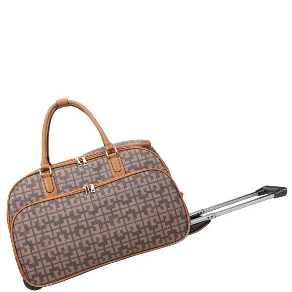 STYLISH PATTERN DESIGN ROLLING HANDLE LUGGAGE