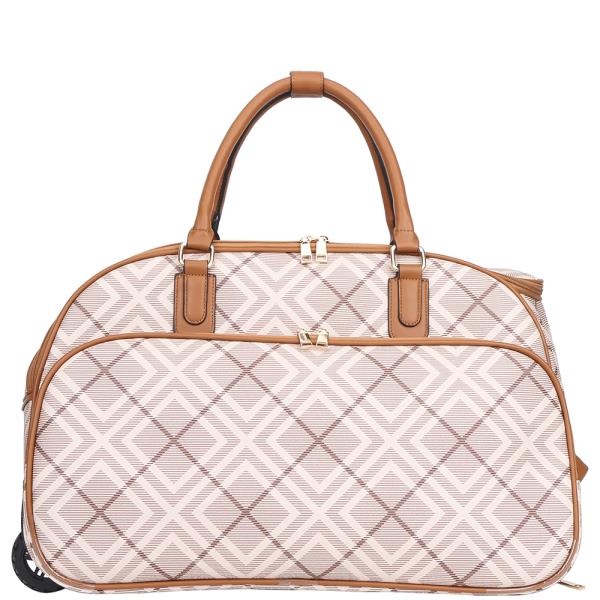 PATTERN DESIGN QUILTED HANDLE ROLLER LUGGAGE