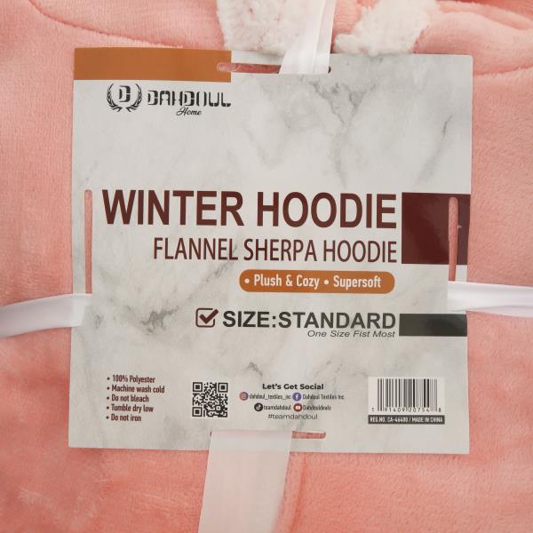 WINTER FLANNEL SHERPA HOODIE