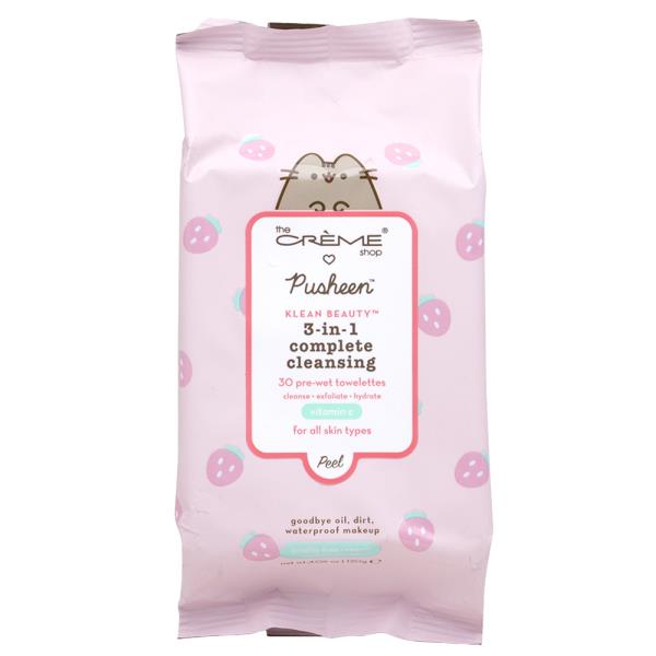 THE CREME SHOP X PUSHEEN 3IN1 COMPLETE CLEANSING 30 PRE WET TOWELETTES