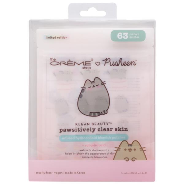 THE CREME SHOP X PUSHEEN PAWSITIVELY CLEAR SKIN INFUSED HYDROCOLLOID BLEMISH PATCHES SET OF 3