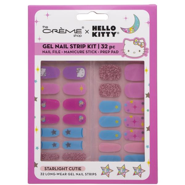 THE CREME SHOP X HELLO KITTY STARLIGHT CUTIE GEL NAIL STRIP 32PC KIT