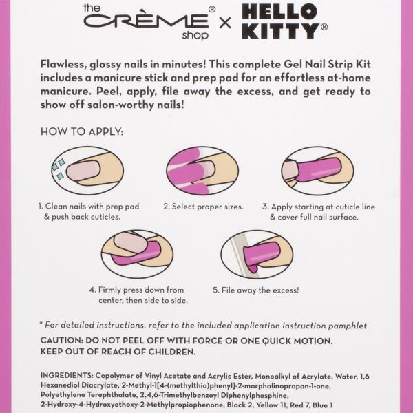 THE CREME SHOP X HELLO KITTY STARLIGHT CUTIE GEL NAIL STRIP 32PC KIT