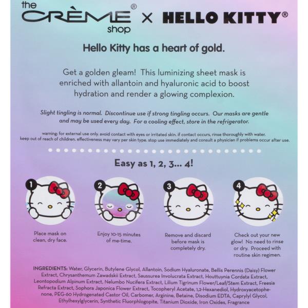 THE CREME SHOP X HELLO KITTY READY SET GLOW SHEET MASK (6 UNITS)