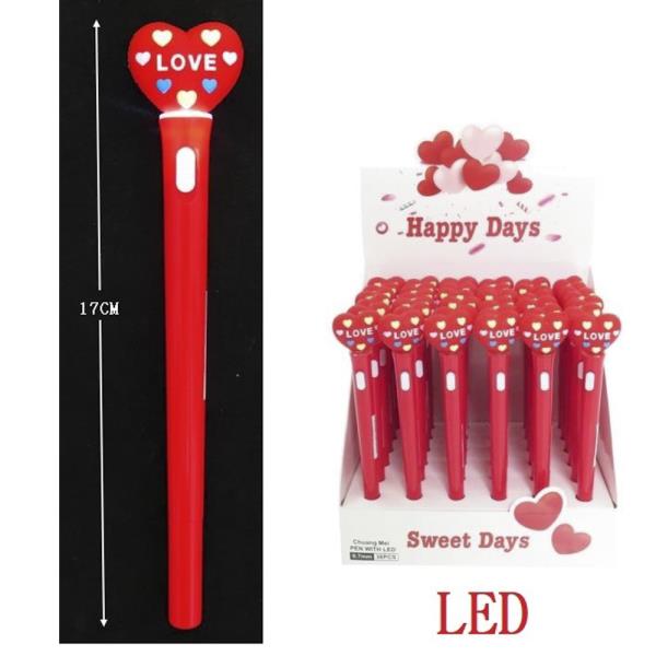 VALENTINE`S DAY HEART PEN (36 UNITS)