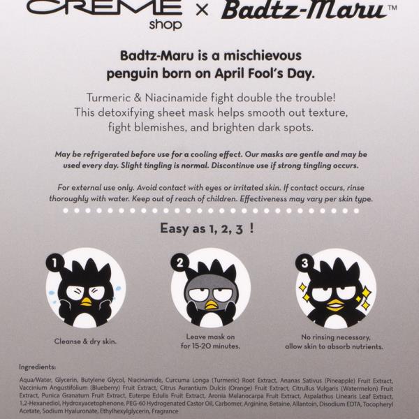 THE CREME SHOP X BADTZ MARU CLEAR SKIN ROCKS SHEET MASK SET OF 3