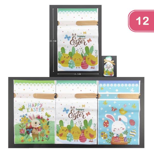 EASTER RABBIT GIFT PAPER SHOPPING BAG (12 UNITS)