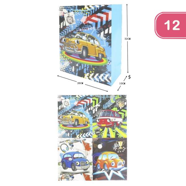 CAR GIFT PAPER SHOPPING BAG (12 UNITS)