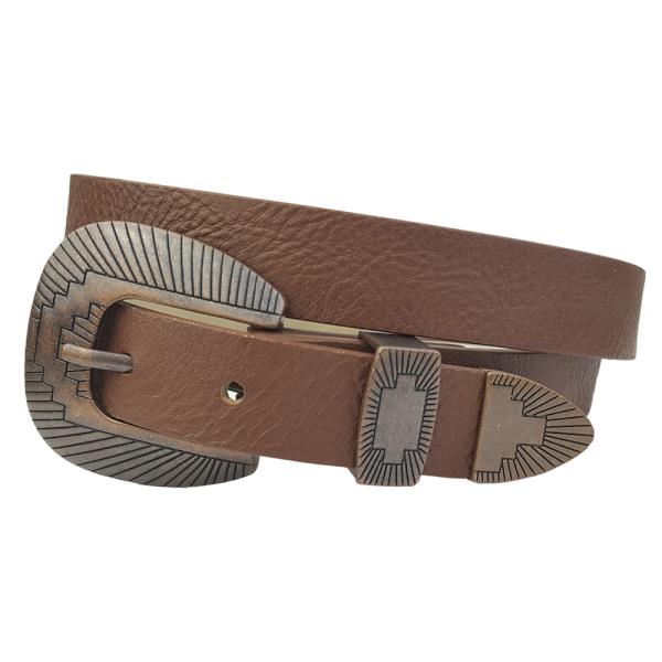 WESTERN BELT WITH COPPER BUCKLE SET