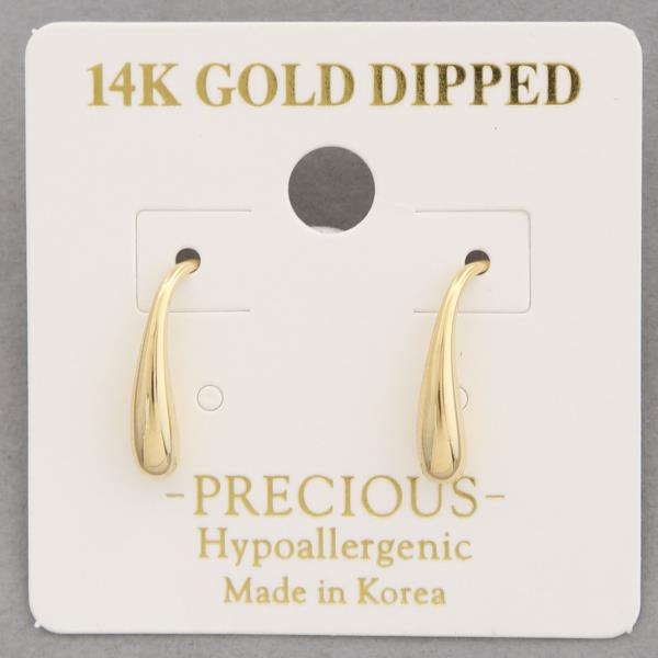 14K GOLD DIPPED U SHAPE METAL EARRING