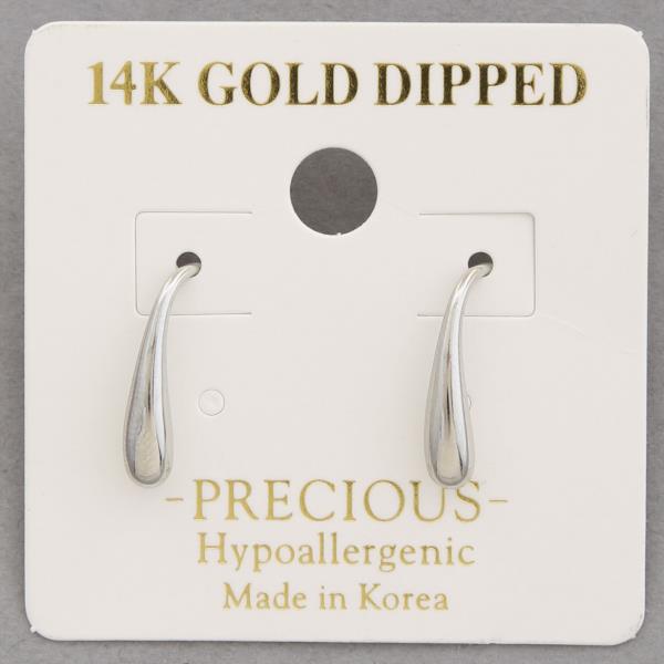 14K GOLD DIPPED U SHAPE METAL EARRING