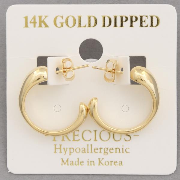 14K GOLD DIPPED OPEN CIRCLE EARRING