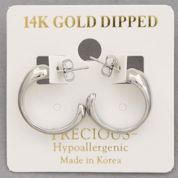 14K GOLD DIPPED OPEN CIRCLE EARRING