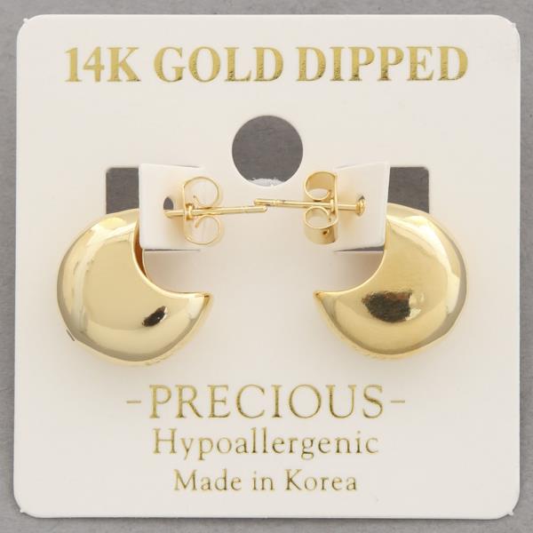 14K GOLD DIPPED OPEN HOOP EARRING