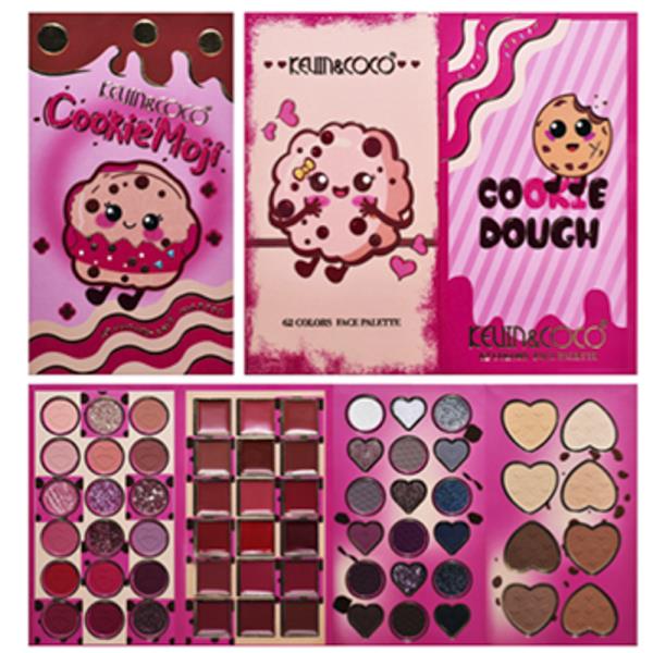 SWEET THEME MULTI-LAYER HEART-SHAPED PANS RECTANGULAR EYESHADOW & FACE PALETTE