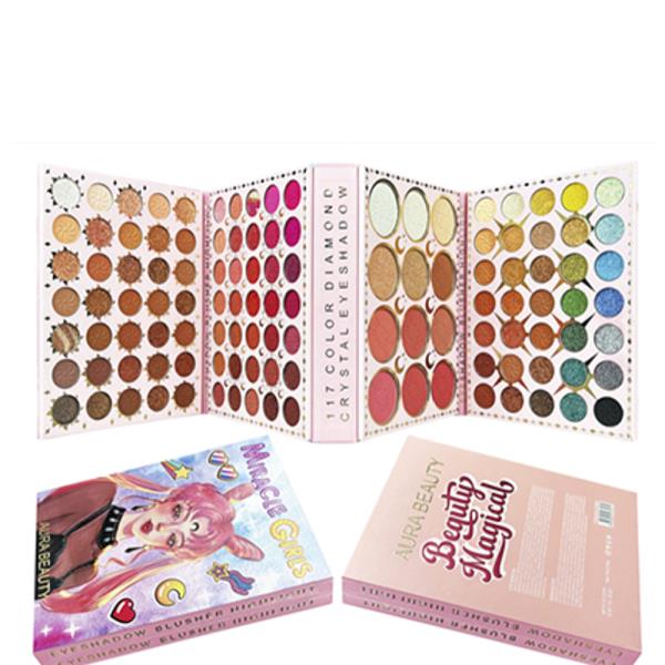 MIRACLE GIRLS EYESHADOW PALETTE RECTANGLE 117-COLOR