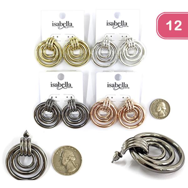 ASSORTED DOOR KNOCKER EARRING (12 UNITS)