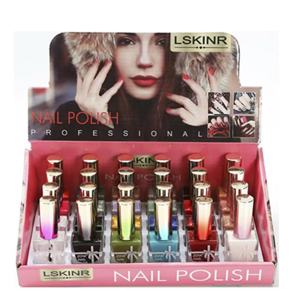 GLOSSY COLOR NAIL POLISH DISPLAY (24 UNITS)