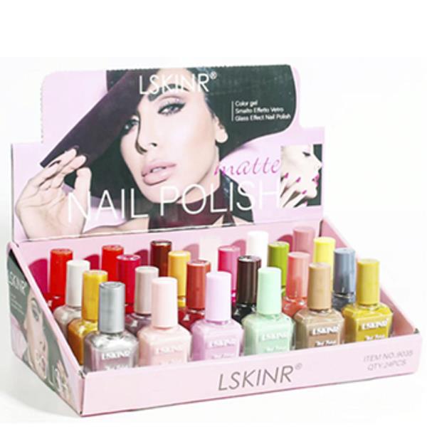 MATTE COLOR NAIL POLISH DISPLAY (24 UNITS)