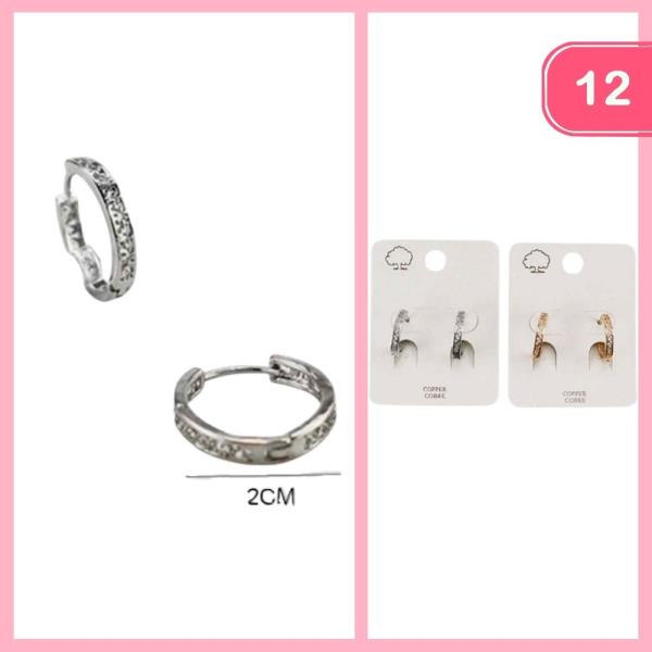 COPPER FILIGREE HUGGIE EARRING (12 UNITS)