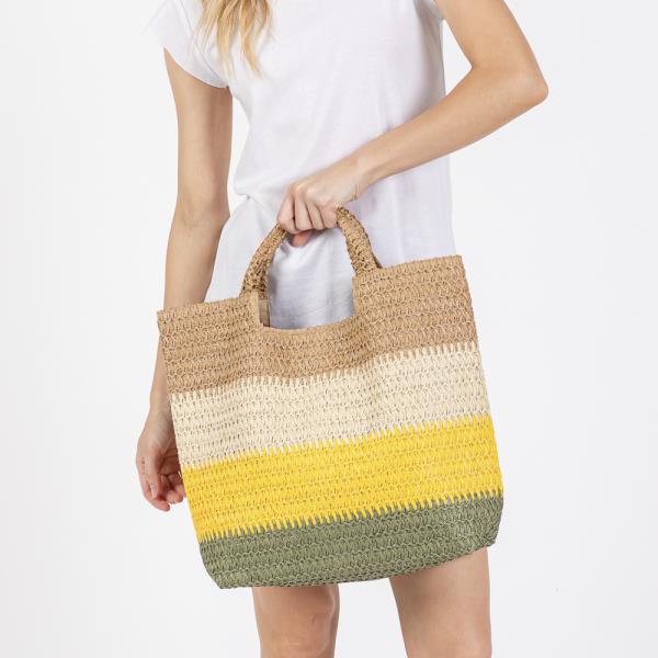 MULTI COLOR STRIPE TOTE BAG