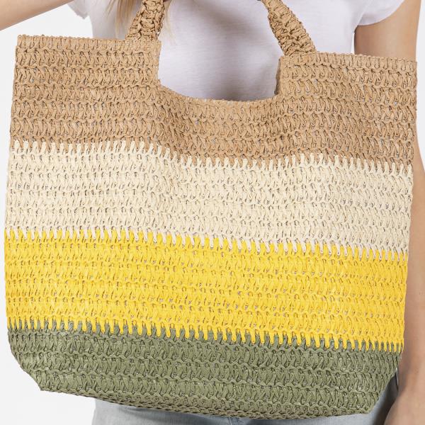 MULTI COLOR STRIPE TOTE BAG