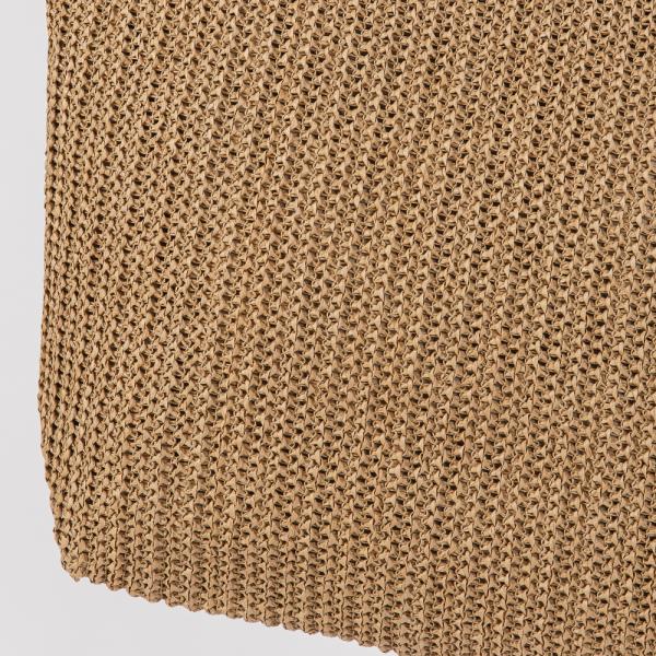 SOLID CROCHET STRAW BAG