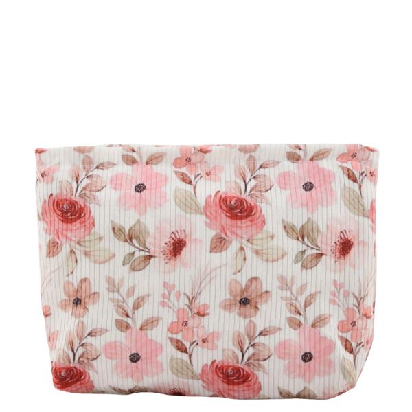 FLORAL PATTERN LINED POUCH