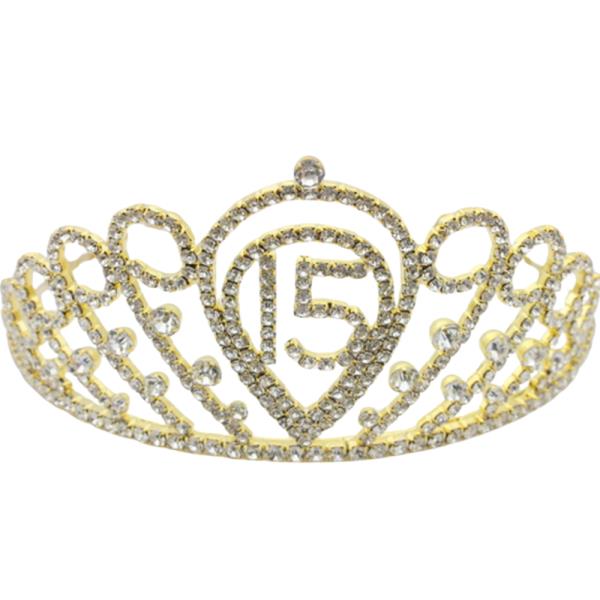 RHINESTONE BRIDAL CROWN 15 TIARA