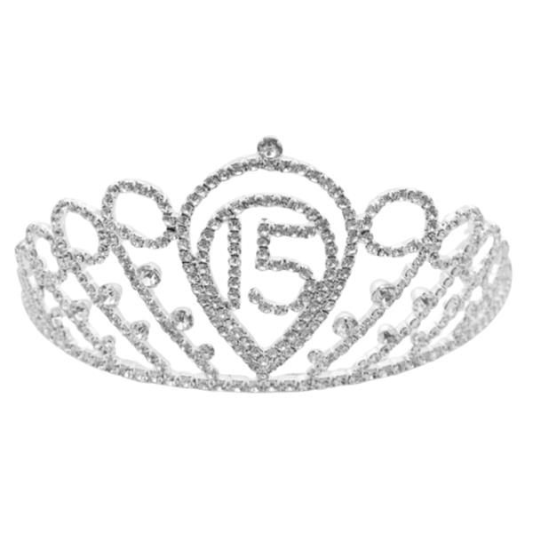 RHINESTONE BRIDAL CROWN 15 TIARA