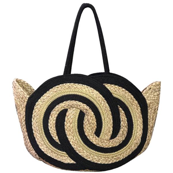 CIRCULAR DESIGN SHOULDER TOTE BAG