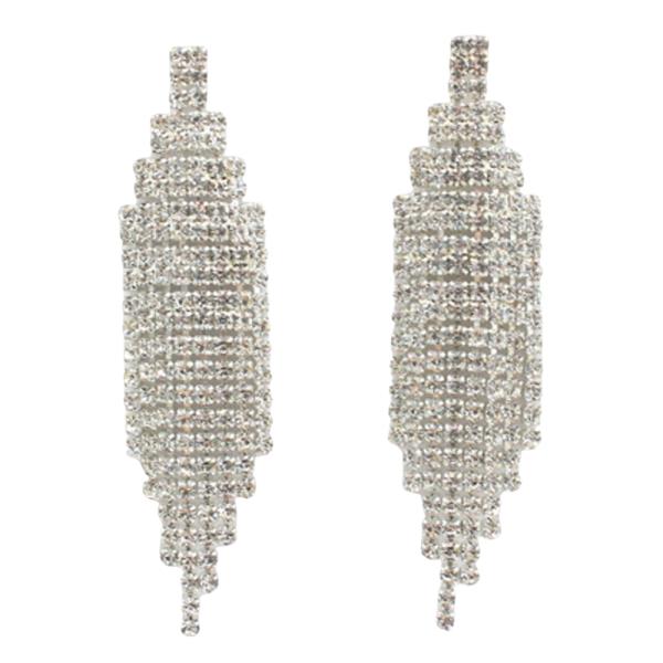 RHINESTONE DROP EARRING