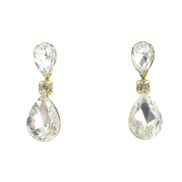 TEARDROP RHINESTONE DANGLE EARRING