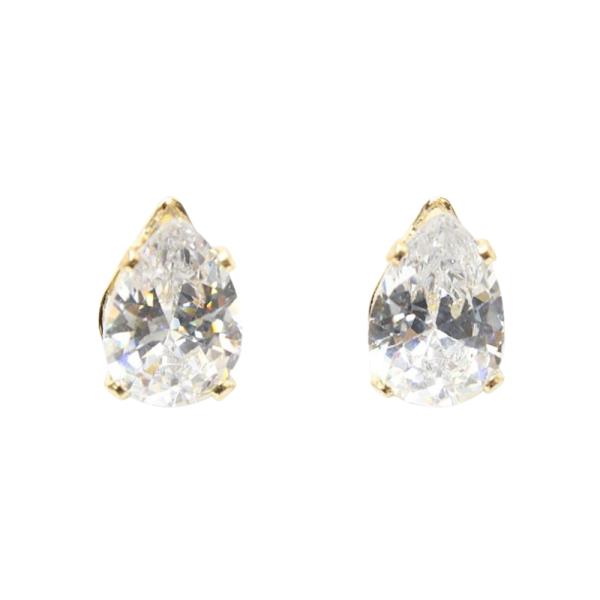 10MM TEARDROP CZ RHINESTONE EARRING