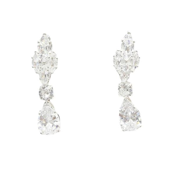 CZ RHINESTONE DANGLE EARRING