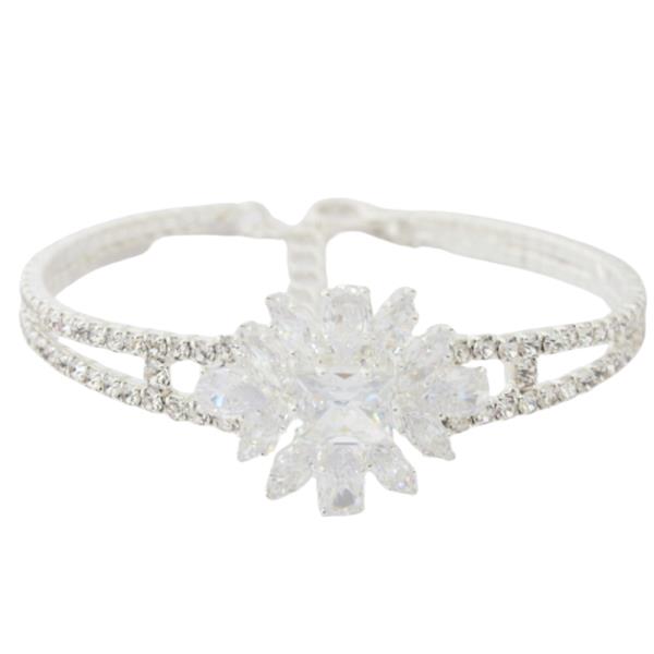 RHINESTONE FLOWER BRACELET