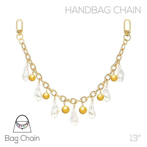 BAROQUE PEARL BAG CHAIN