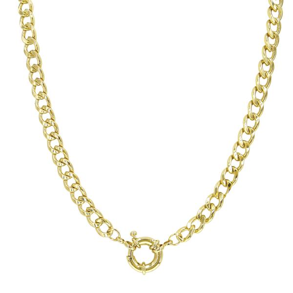 LINK CHAIN RING CLASP NECKLACE