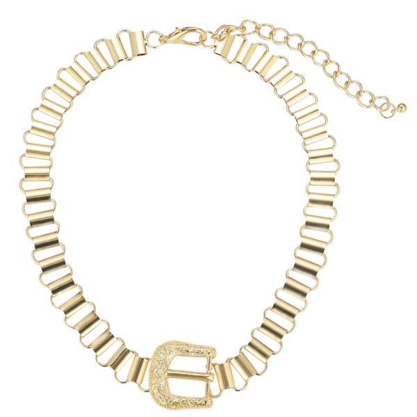 WESTERN BUCKLE CHAIN NECKLACE