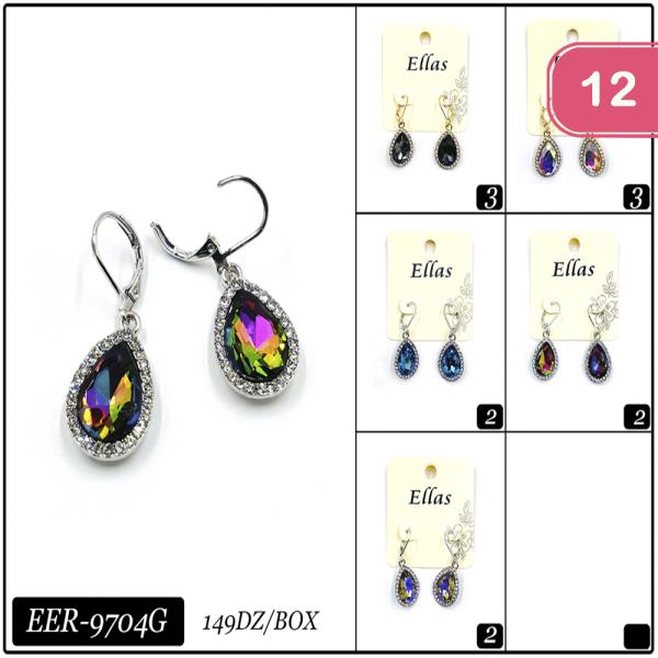 ASSORTED TEAR DROP EARRINGS (12 UNITS)