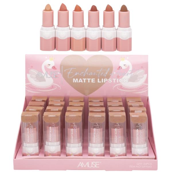 AMUSE ENCHANTED HEART MATTE LIPSTICK (24 UNITS)