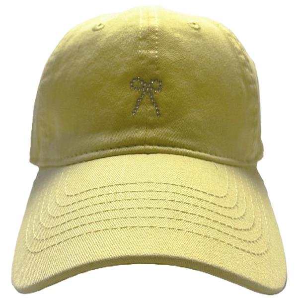 RHINESTONE RIBBON FASHION CAP